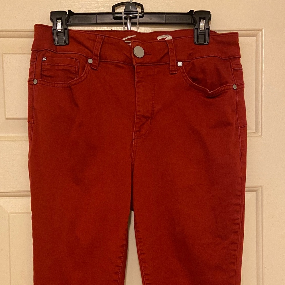 Seven7 Women's Skinny Jeans in Red